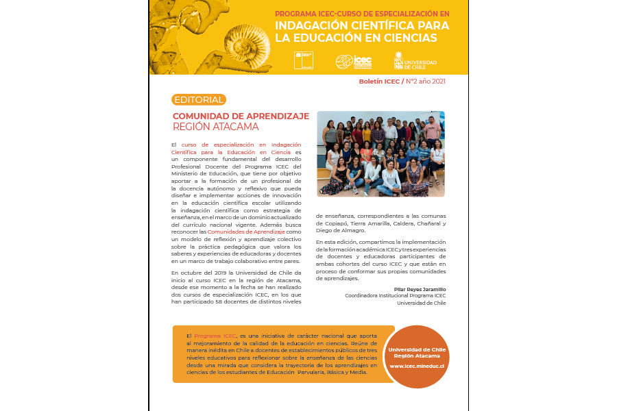 Boletín N° 2 Programa ICEC Universidad de Chile, Región de Atacama